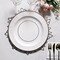 WHITE GOLD 25 Round 13" PAPER CHARGER PLATES Metallic Rim Party Events Tableware